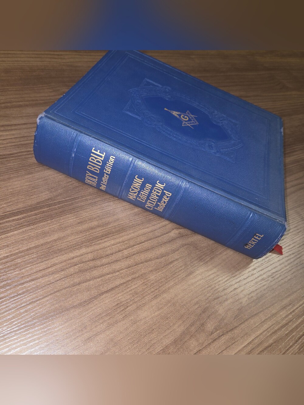 Masonic Holy Bible Red Letter Edition Cyclopedic Indexed 1949 Hertel V Good Cond